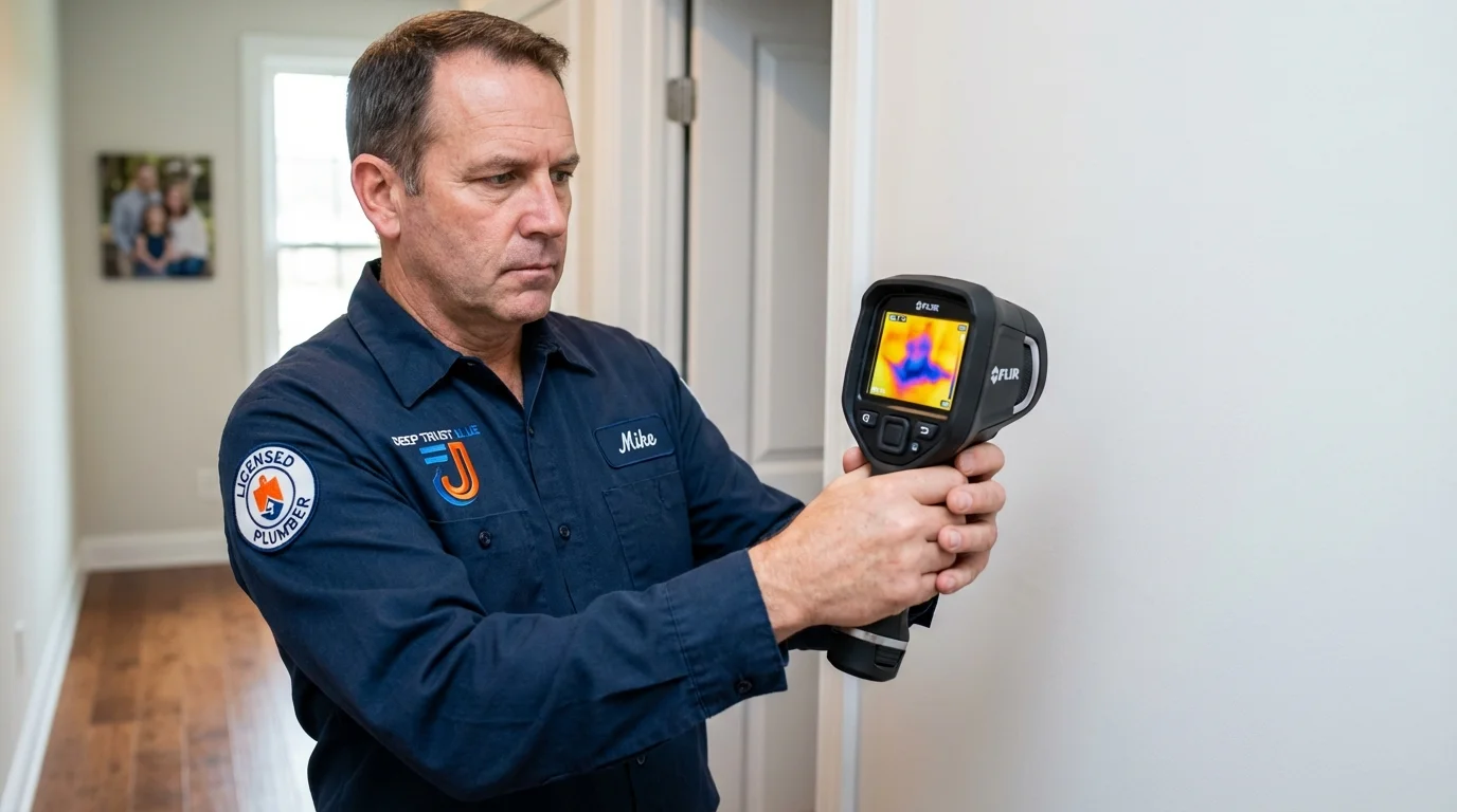 Thermal imaging leak detection by Johns Plumbing LLC in Wallington